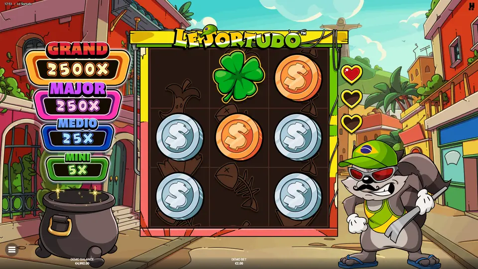 Clover multiplier activating over collected Coin and Pot of Gold values in a Hold & Win round