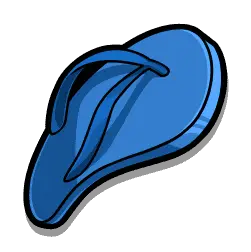 Blue flip-flop symbol from the Le Sortudo paytable